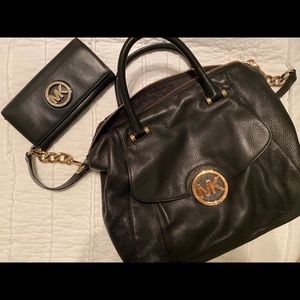 Michael Kors leather purse and wallet